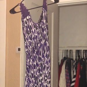 Patterned high low dress